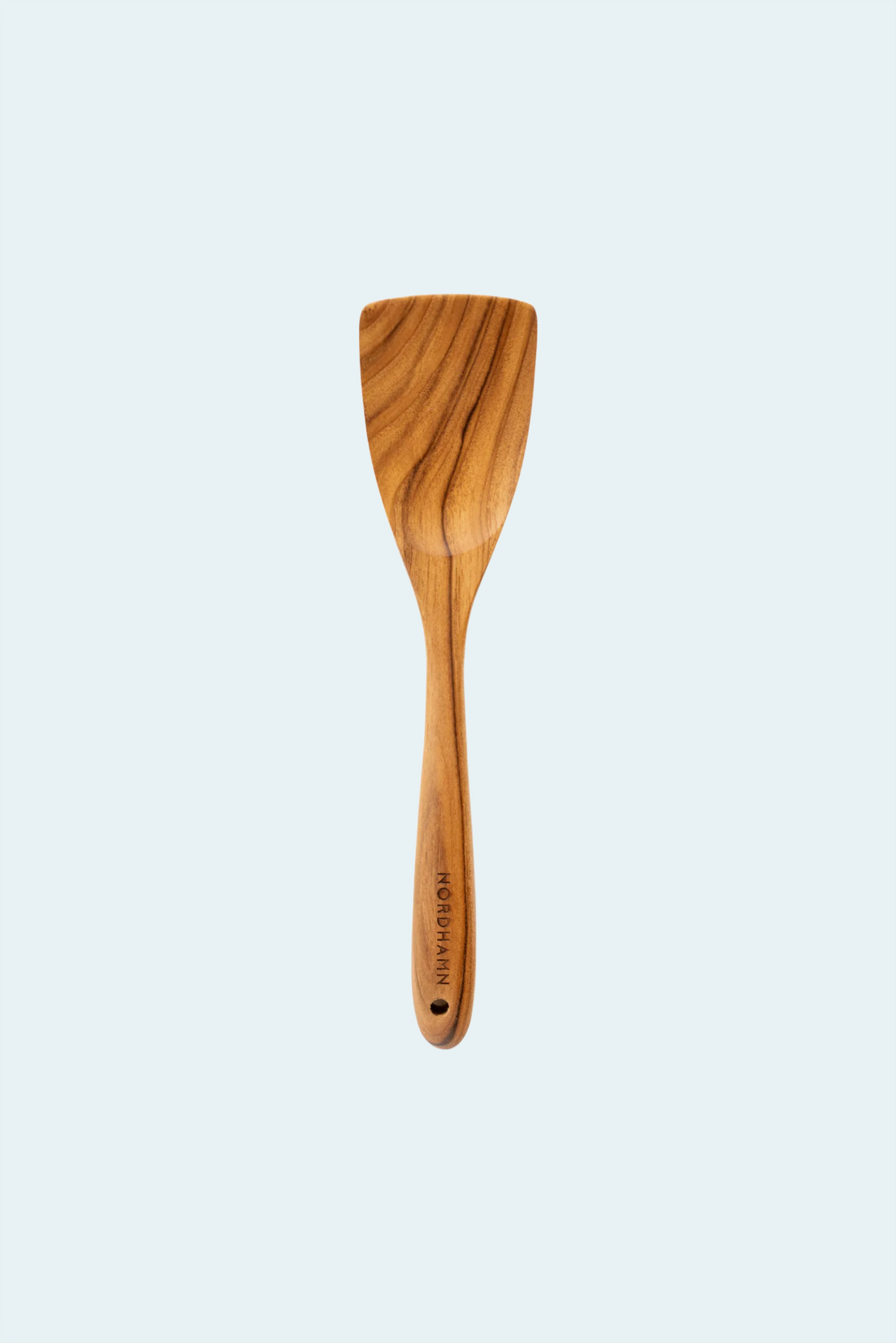 Stekspade, 30 cm, i teak mot ljus bakgrund